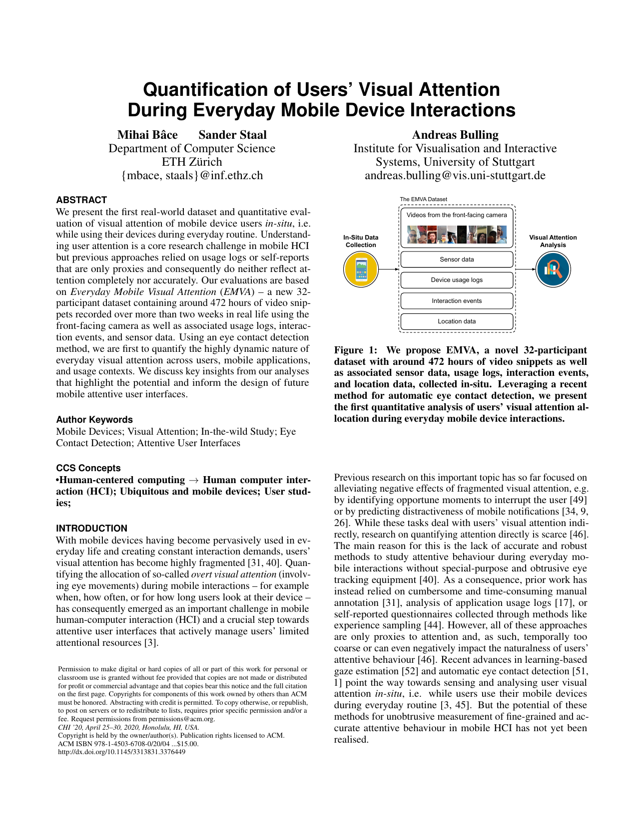 Quantification of Users’ Visual Attention During Everyday Mobile Device Interactions