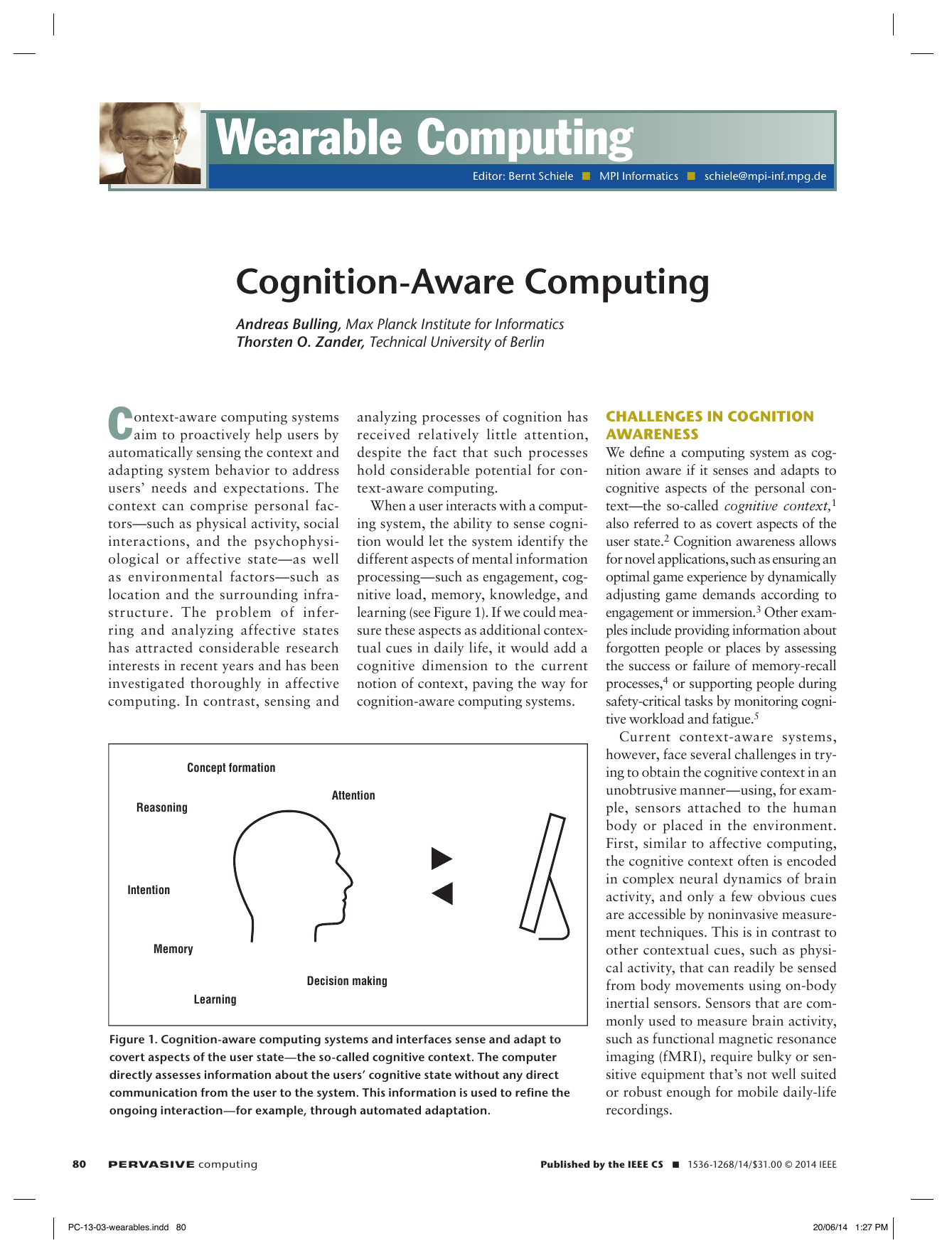 Cognition-Aware Computing