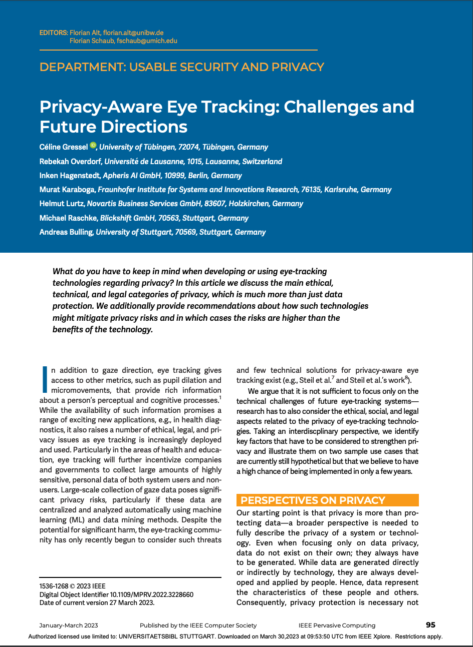 Privacy-Aware Eye Tracking: Challenges and Future Directions