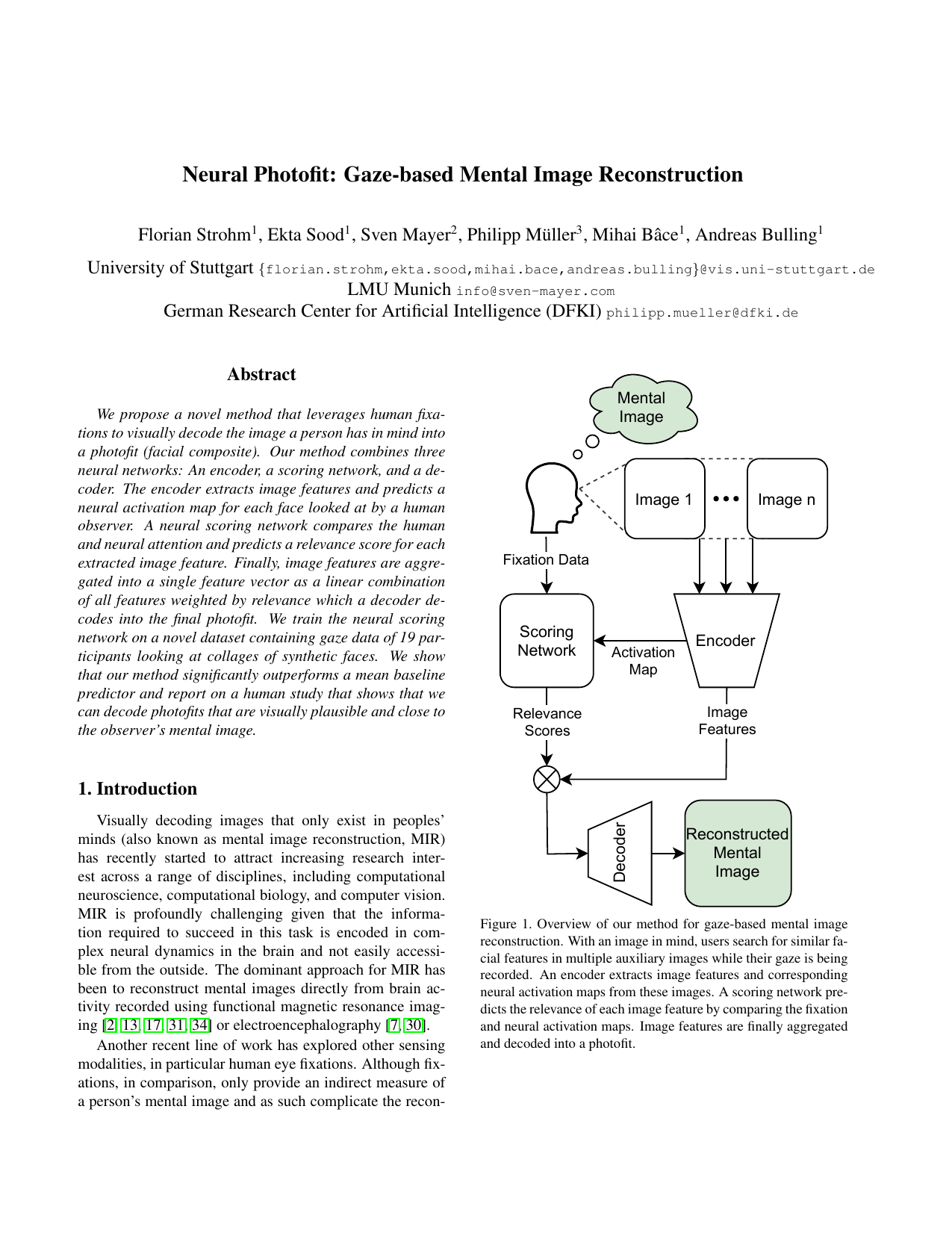 Neural Photofit: Gaze-based Mental Image Reconstruction